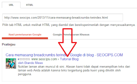 Membuat Breadcrumbs SEO terindex