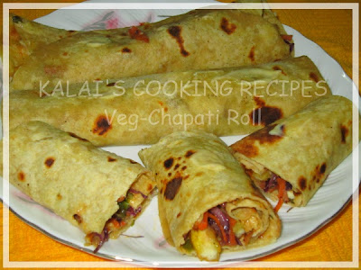 Vegetable Paneer Chapathi Roll 