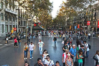 اجمل شوارع مدينة برشلونه الاسبانية "فيديو"