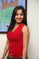 Madhavi, Latha, In, Red, Sleeveless, Tops