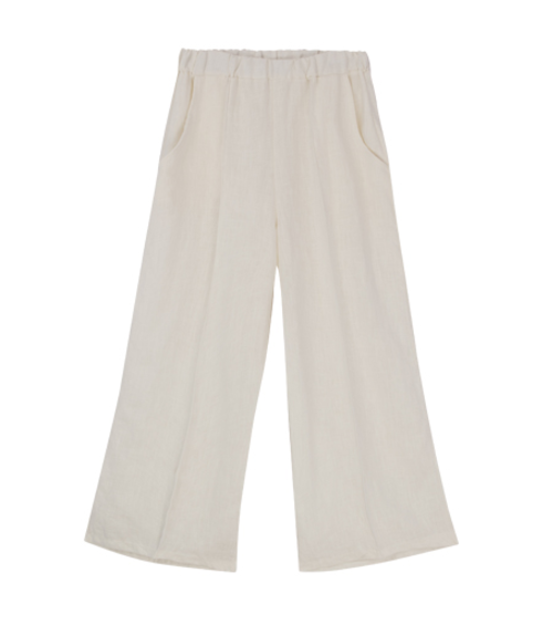 Elastic Waist Wide-Leg Pants