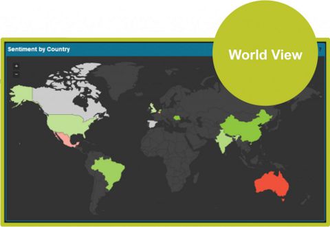 Exemple de carte de "sentiment" des collaborateurs