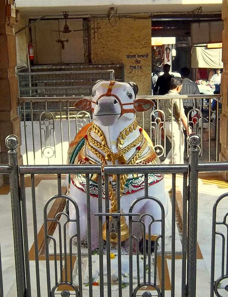 Nandi idol at a temple