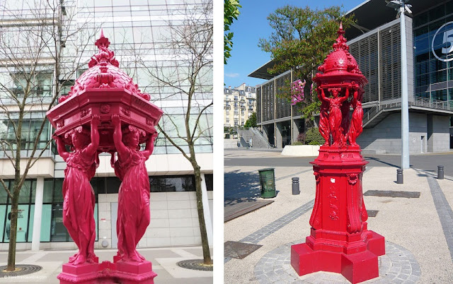 kolorowe fontanny w Paryżu