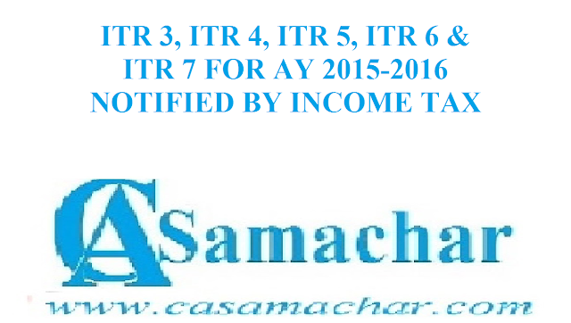 ITR AY 2015-2016