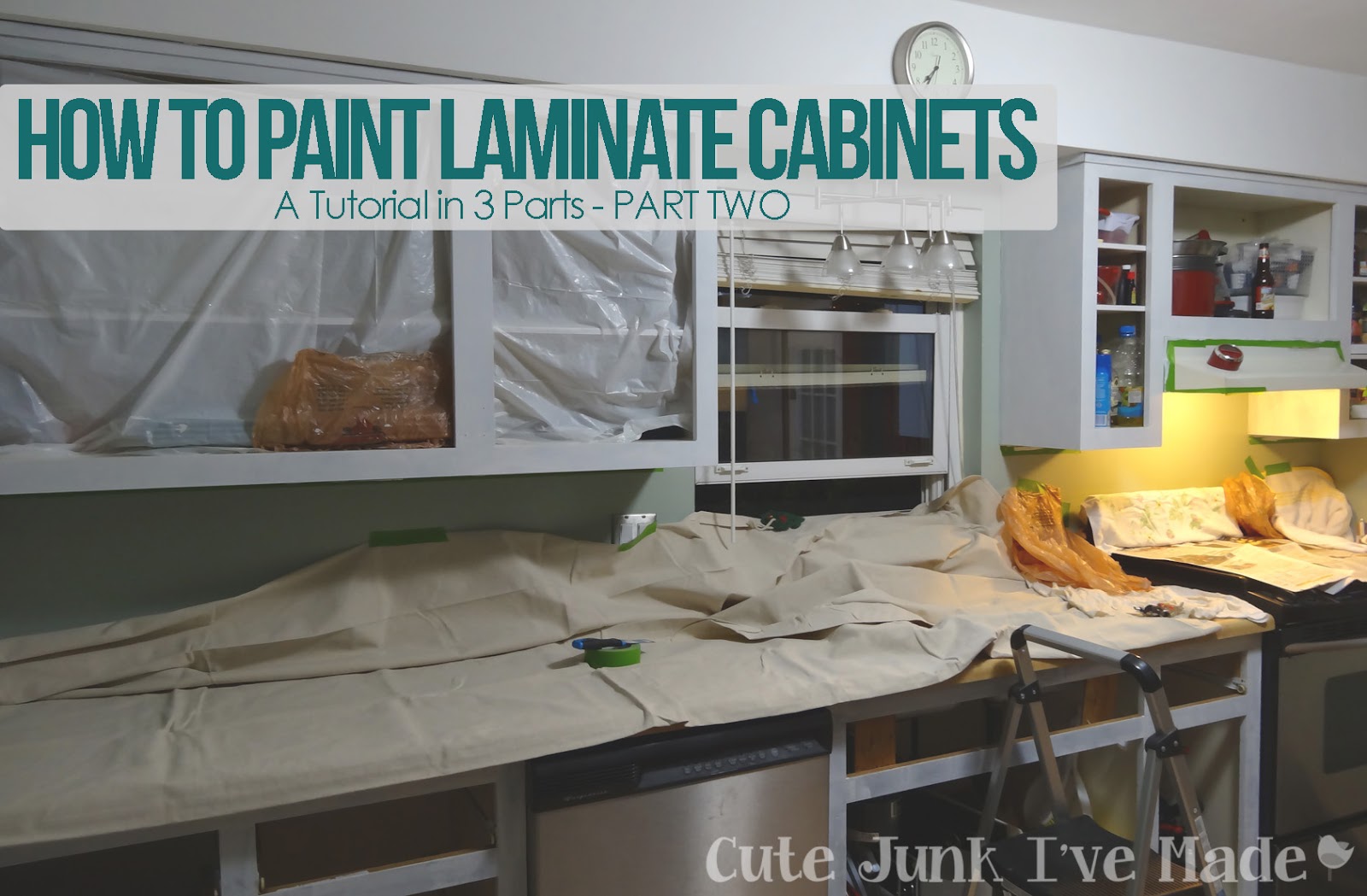 How To Paint Laminate Cabinets - Part Two: Sanding, Priming and ...