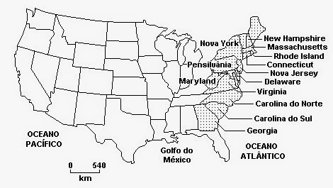 Independencia Do Estados Unidos Treze Colonias Questoes De