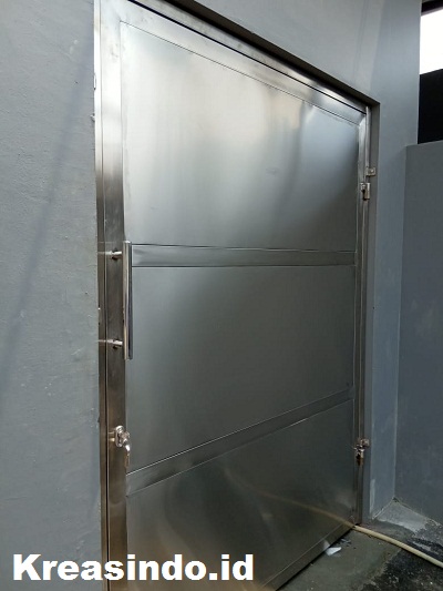 Pintu Stainless Doble Plat Luar Dalam pesanan PT Mitra Bersama untuk Projek Gedung Al Hijaz Cawang Jakarta