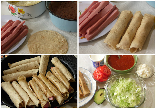 Flautas, comida tradicional mexicana