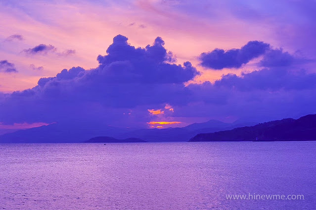 14Purple seascape sunset photograph, and Lightroom exposure skill