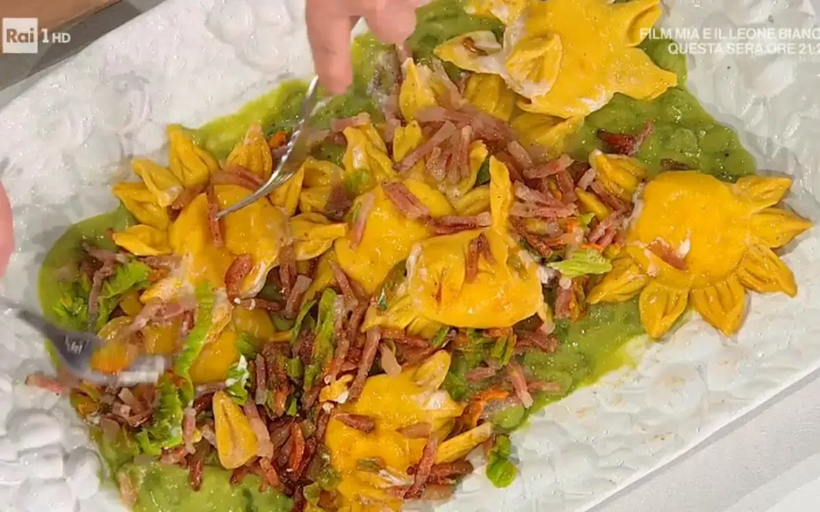 Girasoli asparagi e fiori di zucca