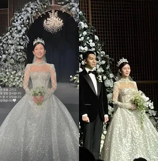 Lee Da In wedding dress