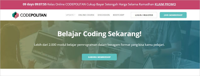 Website Indonesia Untuk Belajar Framework Laravel Terlengkap - adjie.id codepolitan