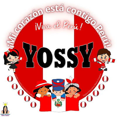 Solapín Nombre Yossy Perú para imprimir