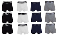 Logo Set di 12 slip o boxer per uomo in varie taglie, 95% cotone a soli €18,90!