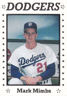 Mark Mimbs 1990 Great Falls Dodgers card