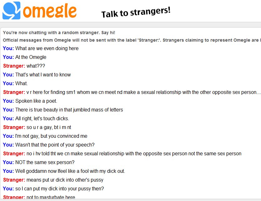 Omegle Chronicles: Opposite sex person