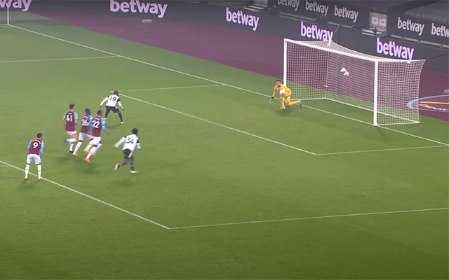 Fulham forward Ademola Lookman attempts a Panenka-style penalty at the death vs West Ham