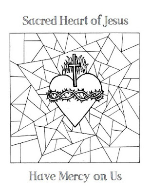 Look To Him And Be Radiant Sacred Heart Of Jesus Coloring Pages