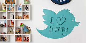 Twitter bird dry erase board