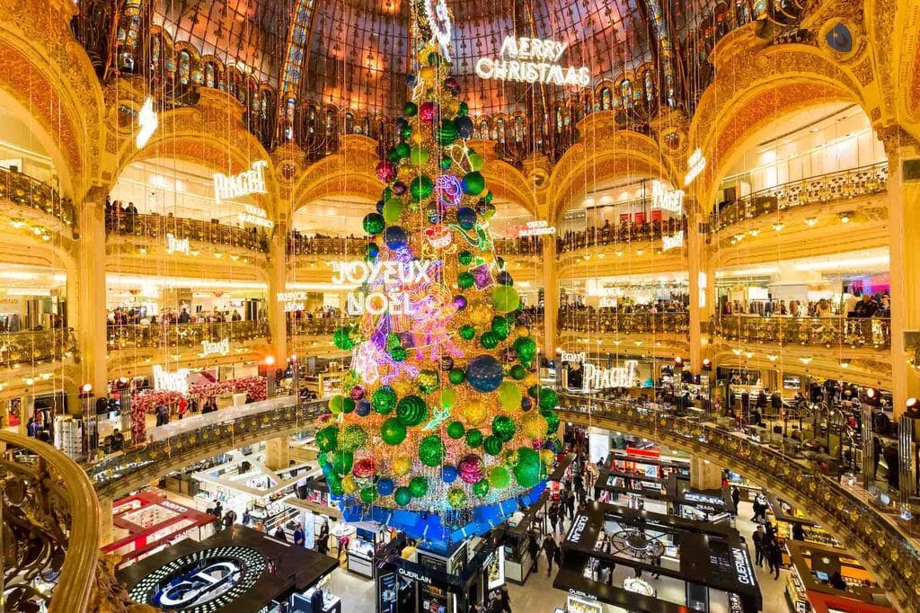 galeries lafayette store when shopping in france