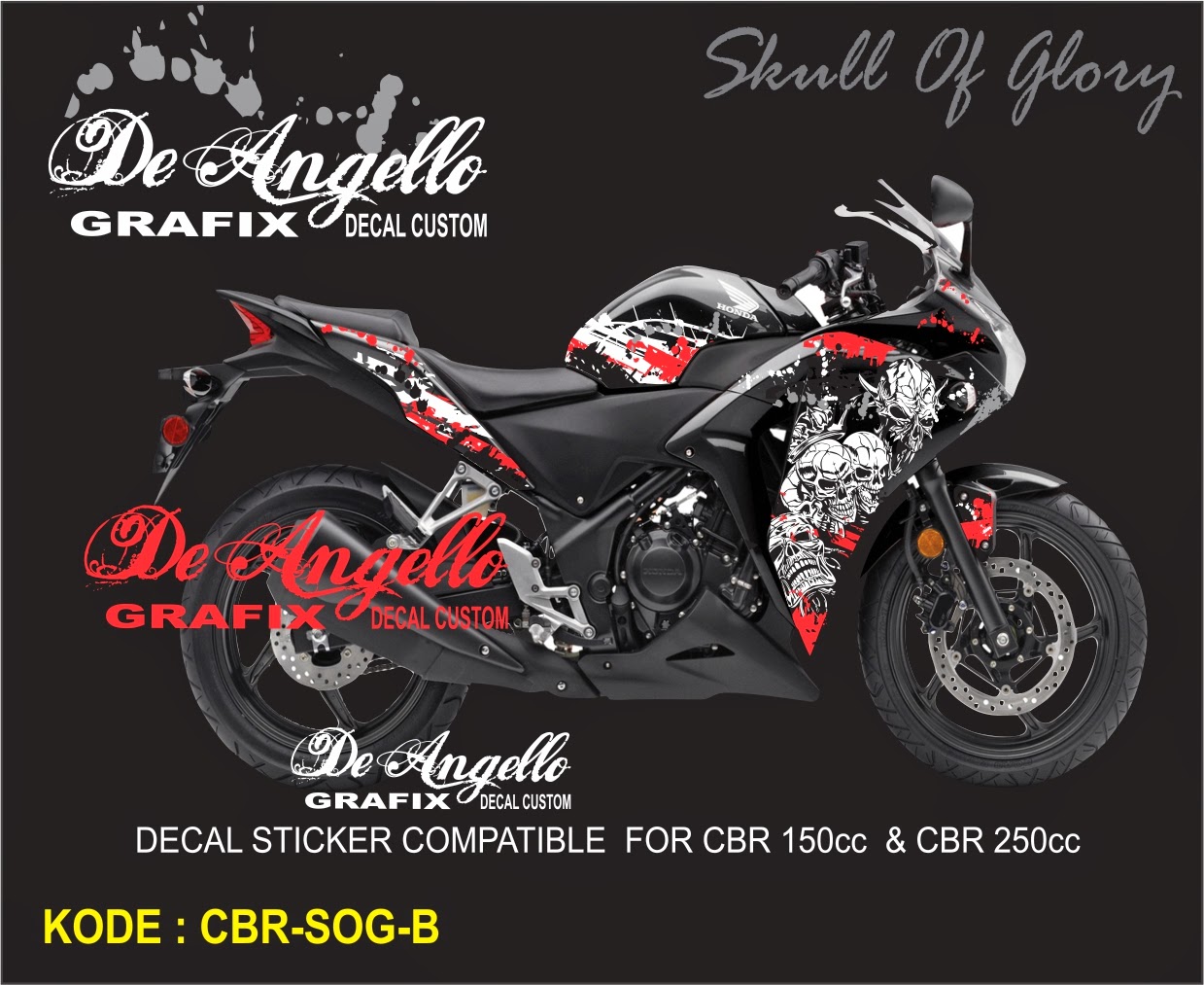 Decals Custom DECAL STICKER HONDA CBR 250 150