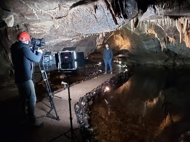 Northern Songs - filming Andrew Irwin in Marble Arch Caves - Northern Ireland Opera