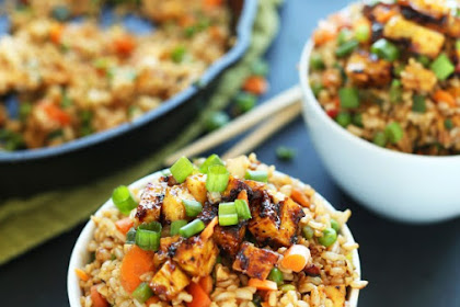 Easy Vegan Fried Rice #vegetarian #dinner