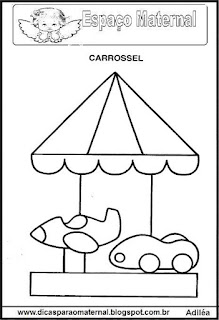 Desenho de carrossel para colorir