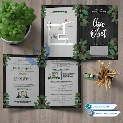 Download Template Desain Undangan Pernikahan Custome Elegan Cdr