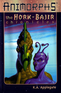A bladed, green alien (Dak Hamee) and a purple alien with four eyes (Aldrea)