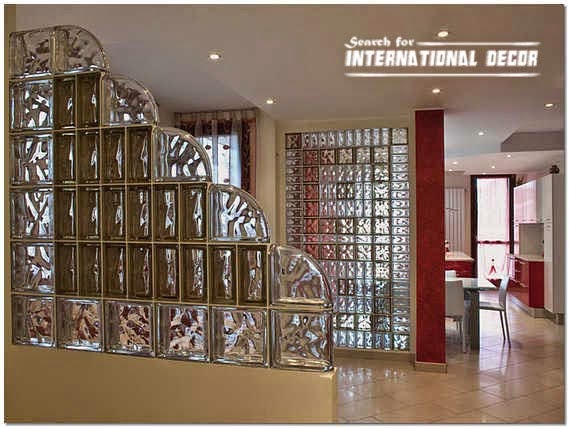 Glass block installation, glass block partition, glass block wall designs