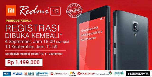 flash sale redmi xiaomi 1s