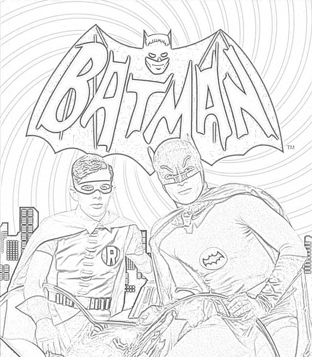 the holiday site coloring pages of the classic batman tv series