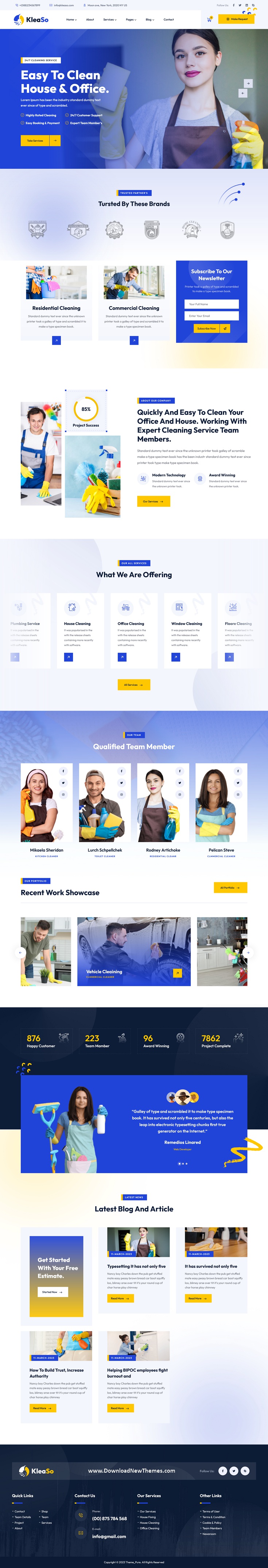 Kleaso - Cleaning Services WordPress Theme Review