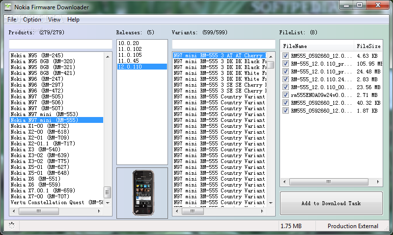 Portable Nokia Firmware Downloader 1 Nokia Firmware Downloader 1.5 