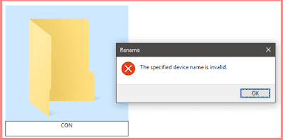 Nama Folder Terlarang Pada Windows Bisa Akibatkan Error