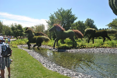 This year over 200 horticultural artists from all around the world present 40 living plant sculptures, created from more than 22 000 different plant species – over 3 million flowers overall! The sculptures will be showcased in 10 exhibition greenhouses and 30 themed gardens at the Montréal Botanical Garden until 29 September. The competition also touches on ecology, challenging artists to work around the “Land of Hope” theme and interpret it in their sculptures from the ecological point of view.