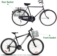 Folding Rear Bike Basket Wire Mesh Rust Proof