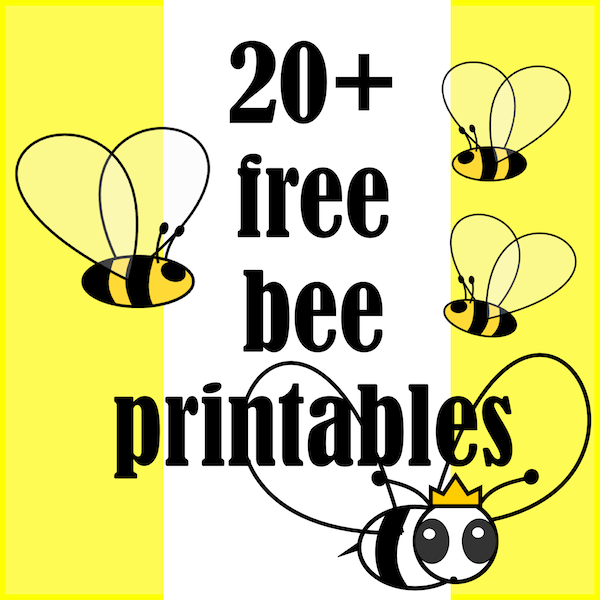 20 free bee themed printables bienen druckvorlagen