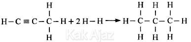 Reaksi pemutusan propuna menjadi propana, hidrogenasi propuna, soal Kimia UN 2017