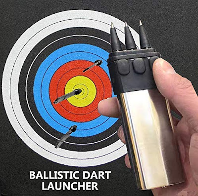 GlobalEDC Self Defense Shooting Darts Set, Ballistic Darts Gun Launcher Hunting Shooting Shooter Tactical Tool Silent Shooting Toy Self Defensive Weapons