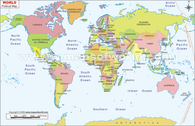 printable map of the world with countries labeled