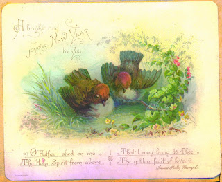 beautiful Victorian New Year Cards with messages and best wishes