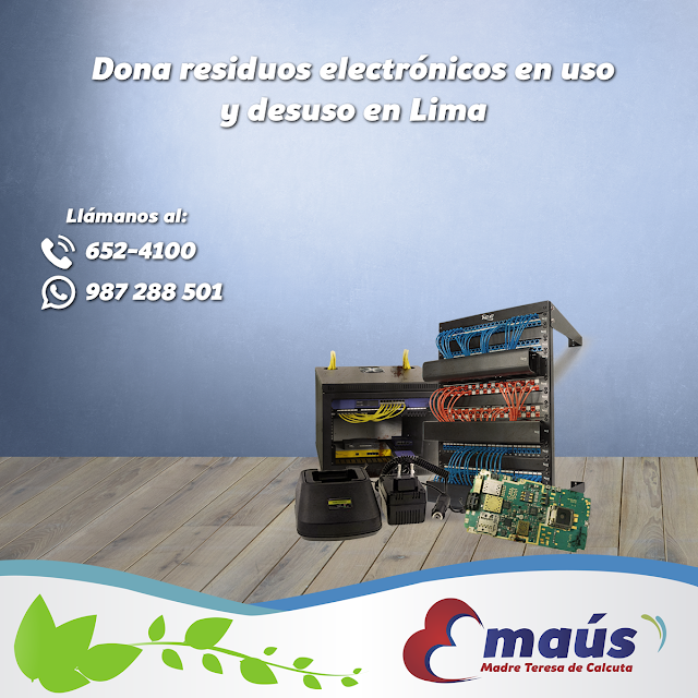 Dona residuos electrónicos en uso y desuso en Lima