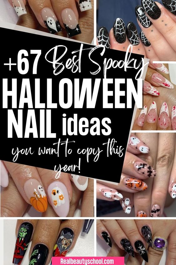 67+ Trendy Spooky Halloween Nail Designs to try this Year!