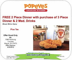 Free Printable Popeyes Chicken Coupons Free Printable Popeyes Chicken Coupons