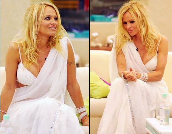 Pamela Anderson Bigg Boss Saree Pictures