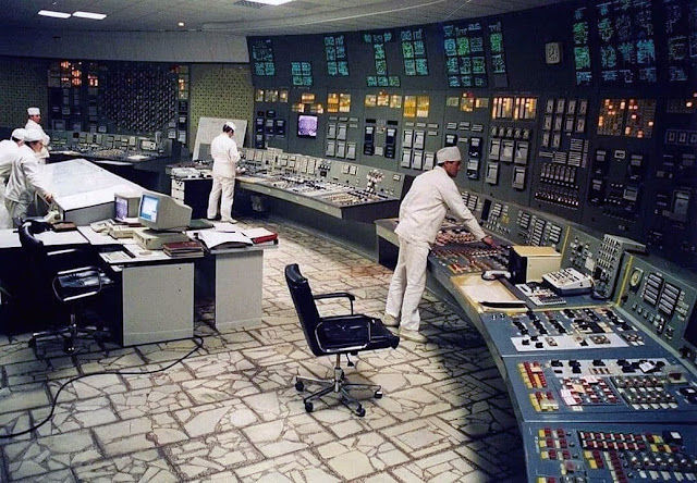 Dentro do reator núclear de Chernobyl