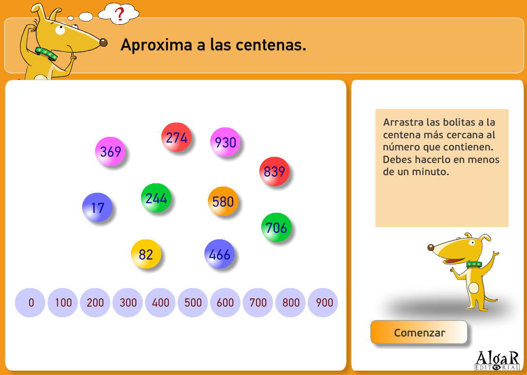 http://www.primerodecarlos.com/TERCERO_PRIMARIA/archivos/actividades_capicua_tercero/1/aproximar_a_las_centenas.swf
